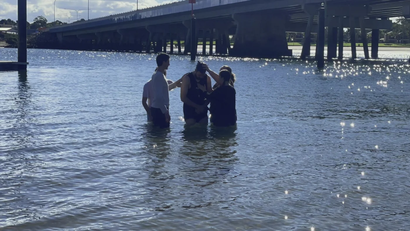 A baptism in the river